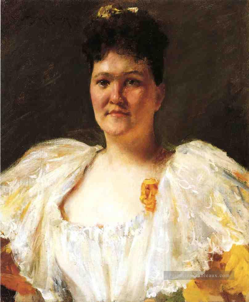 Portrait d’une femme William Merritt Chase Peintures à l'huile